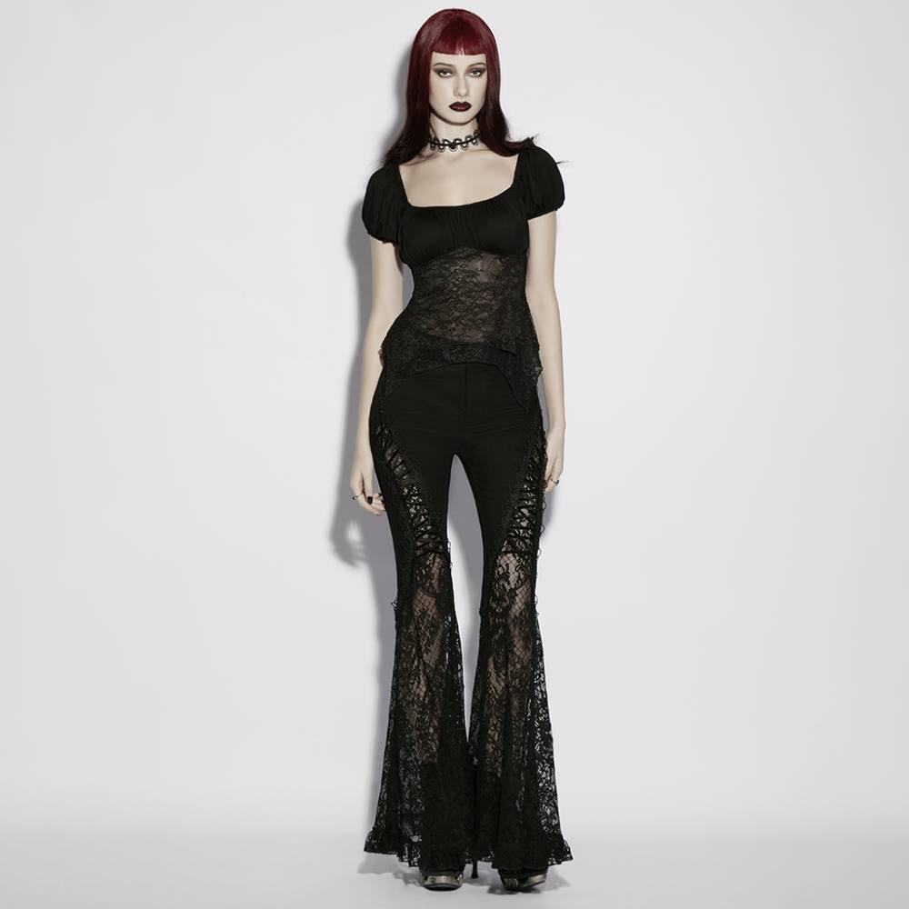 Punk Rave - Dark Ophelia Flared trousers - Black
